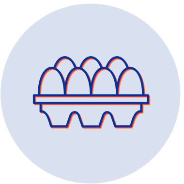 Yumurta ikonu vektör illüstrasyonu