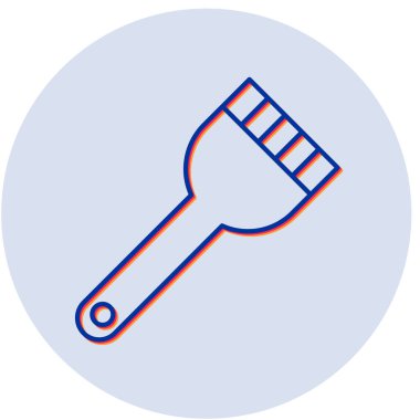 Pasta fırçası web simgesi basit tasarım illüstrasyonu