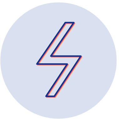 Yıldırım. Web simgesi basit illüstrasyon