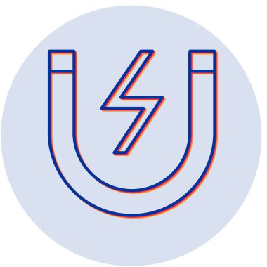 mıknatıs vektör simgesi modern illüstrasyon