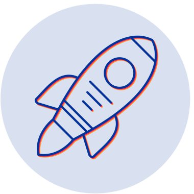 roket ikonu vektör illüstrasyonu