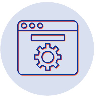 Geliştirme için web simgesi, vektör illüstrasyonu