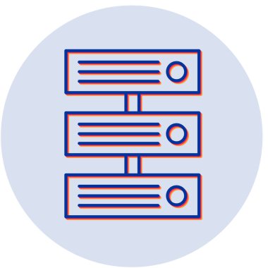 veritabanı. Web simgesi basit illüstrasyon