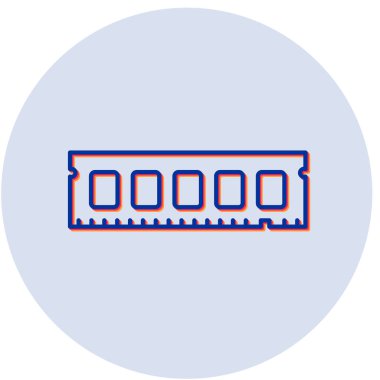 ram bellek web simgesi basit tasarım illüstrasyonu