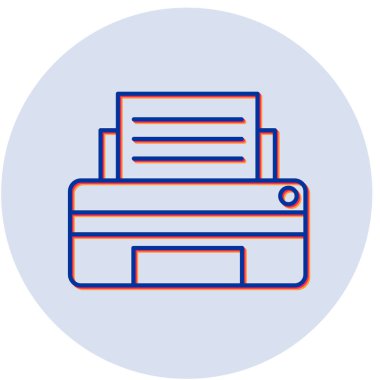 Yazıcı simgesi, vektör illüstrasyonu