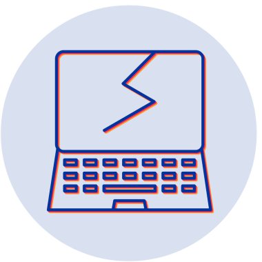 dizüstü bilgisayar simgesi, vektör illüstrasyonu