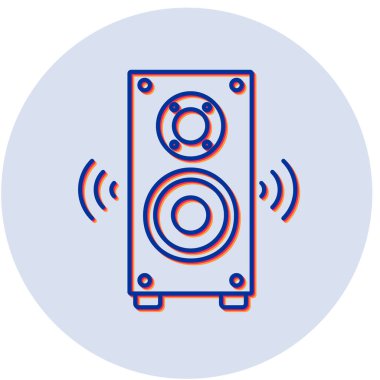 Konuşmacı. Web simgesi basit illüstrasyon