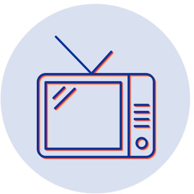 TV simgesi vektör illüstrasyonu