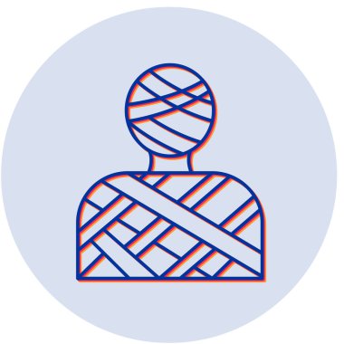 Mumya simgesi, basit tasarım vektör çizimi