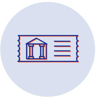 bilet ikonu vektör illüstrasyonu