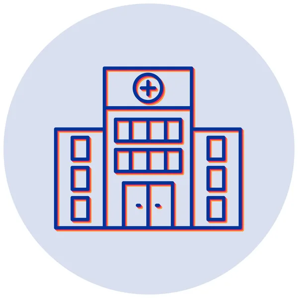 Krankenhaus Web Symbol Einfache Illustration — Stockvektor