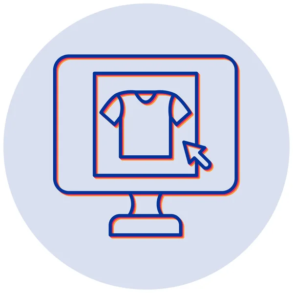 Online Shopping Simple Illustration — Stock Vector