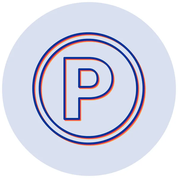 Znak Parkingowy Wektor Ikona Ilustracja — Wektor stockowy