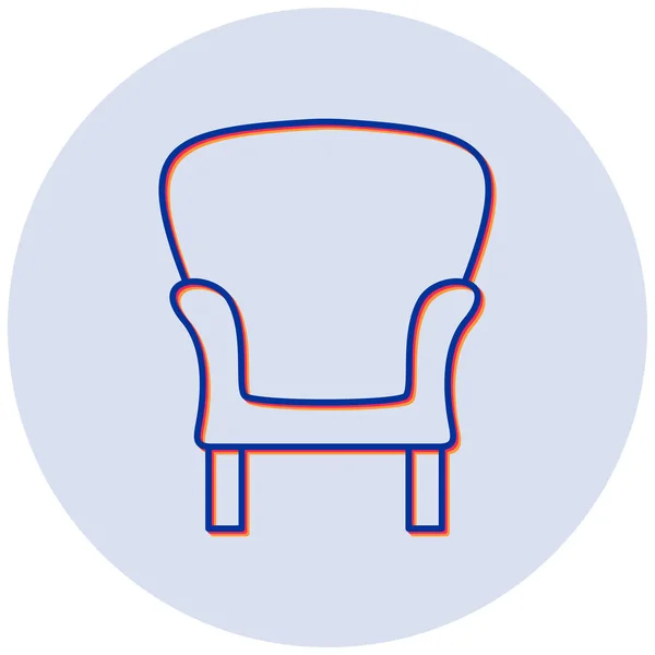 Armchair Web Icon Vector Illustration — Stock Vector