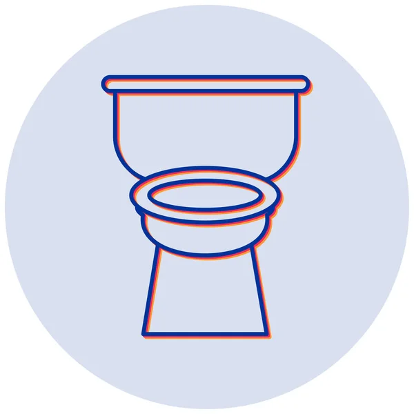 Toalettikon Enkel Illustration — Stock vektor