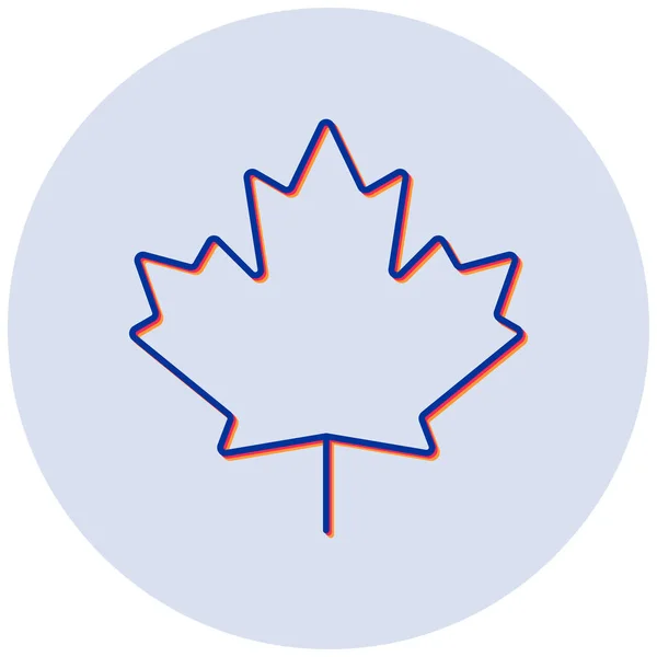 Maple Leaf Pictogram Vectorillustratie — Stockvector