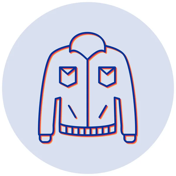 ジャケットだウェブアイコンベクトルイラスト — ストックベクタ