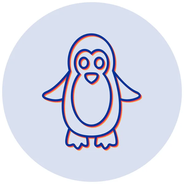Penguin Web Icon Simple Illustration — Stock Vector