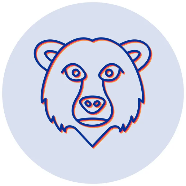 Medvěd Čelit Vektorové Ikony — Stockový vektor