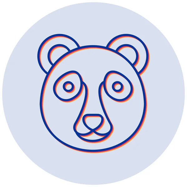 Panda Icono Web Ilustración Simple — Archivo Imágenes Vectoriales