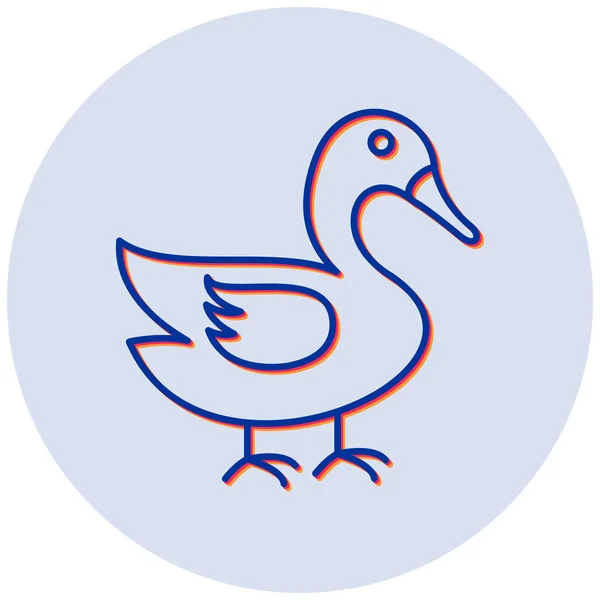 Лебедь Вектор Иконка Современный Простой Дизайн — стоковый вектор
