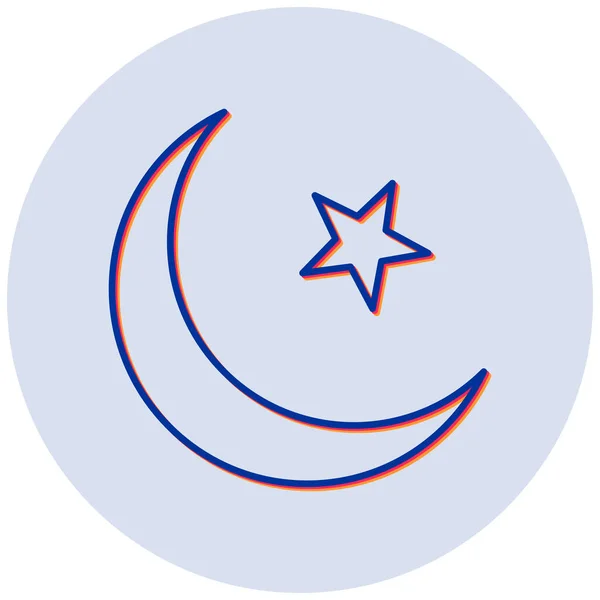 Icona Della Luna Semplice Illustrazione Vettoriale — Vettoriale Stock