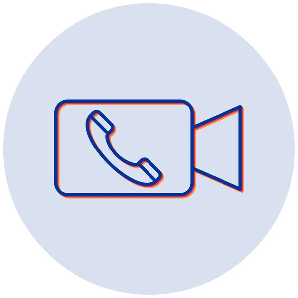 Videotelefonie Symbol Vektorillustration — Stockvektor