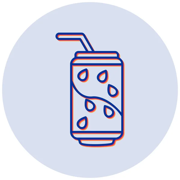 Soda Icône Web Illustration Simple — Image vectorielle