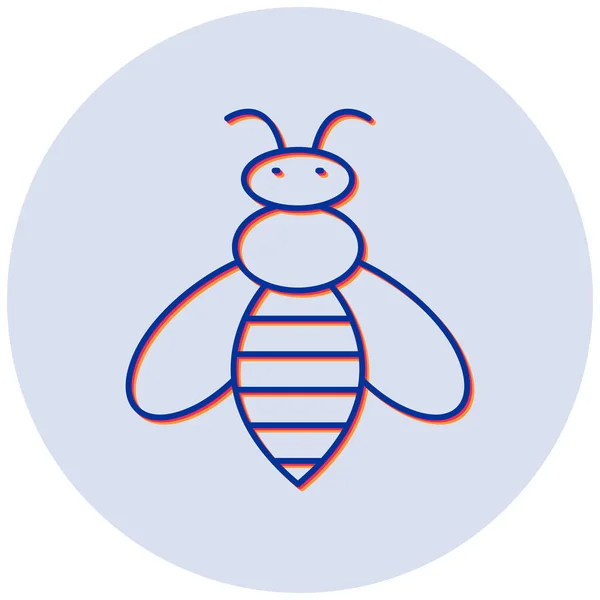 Abeja Icono Web Vector Ilustración — Archivo Imágenes Vectoriales