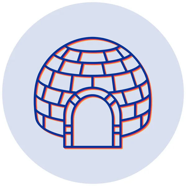 Igloo simgesi, vektör illüstrasyonu