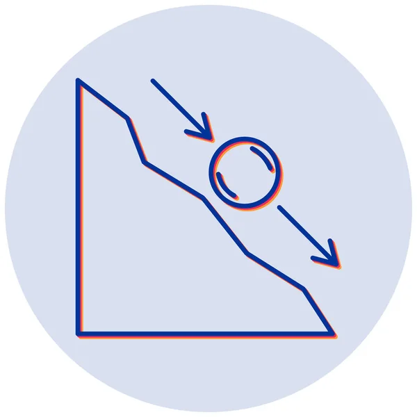 Vector Illustration Slope Icon — Stock vektor