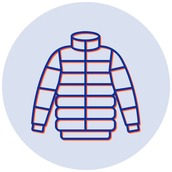 Puffer Coat Icône Web Illustration Simple — Image vectorielle