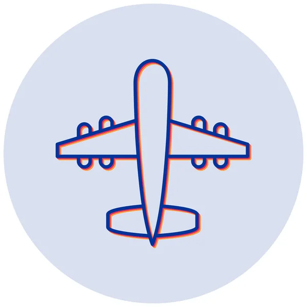 Avión Icono Web Ilustración Simple — Vector de stock