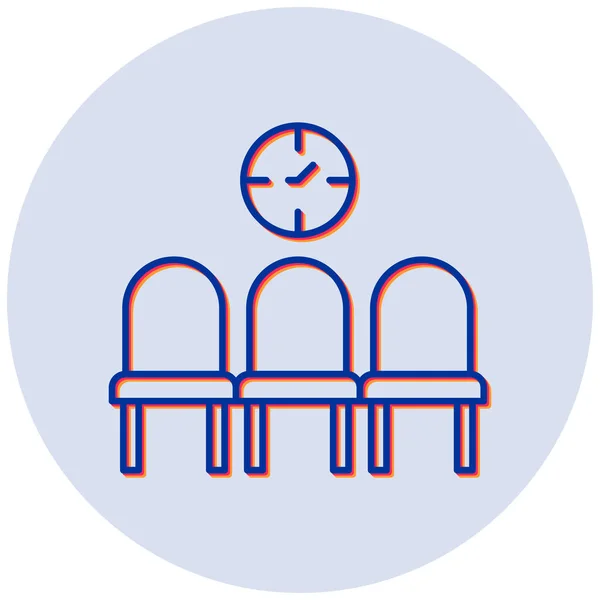 Waiting Room Web Icon Simple Illustration — Stockvektor