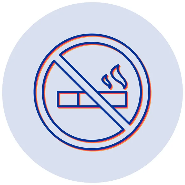 Niet Roken Web Icoon — Stockvector
