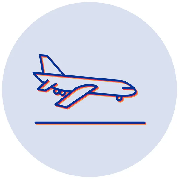 Airplane Web Icon Simple Illustration — Stock Vector