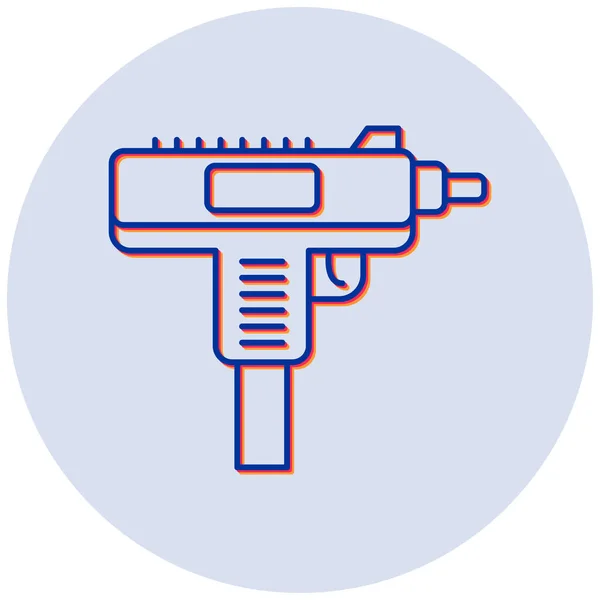 Uzi Waffe Web Symbol Einfache Illustration — Stockvektor