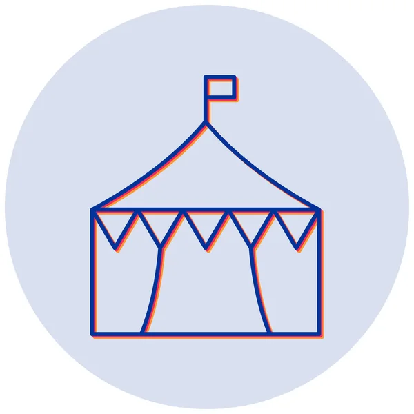 Circus Tent Icon Vector Illustration — Stock Vector