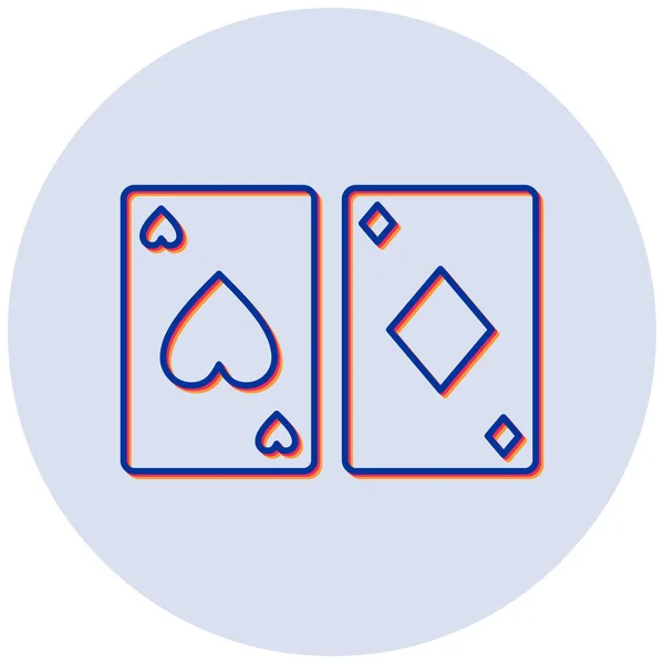 Kart Oynama Modern Simgesinin Vektör Çizimi — Stok Vektör