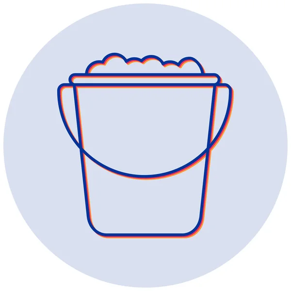 Ilustración Vectorial Sand Bucket Icono Moderno — Vector de stock