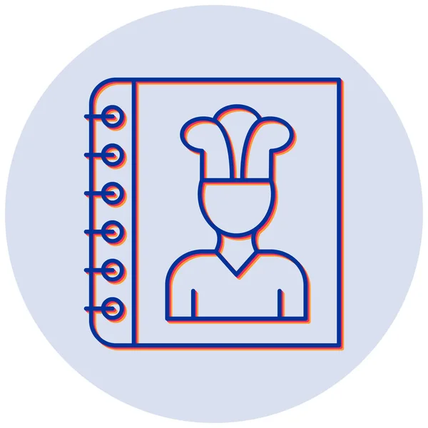 Vector Illustration Cook Book Modern Icon — Stock Vector