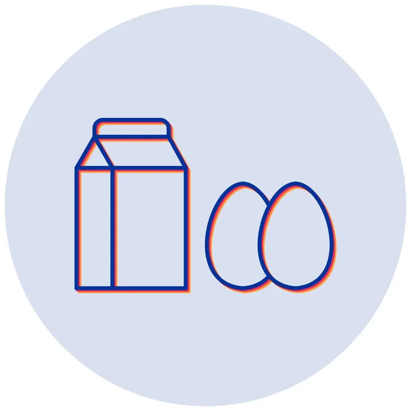 Векторная Иллюстрация Современной Иконы Молока — стоковый вектор