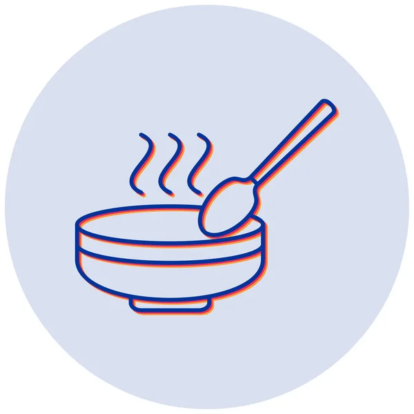 Soupe Icône Web Illustration Simple — Image vectorielle