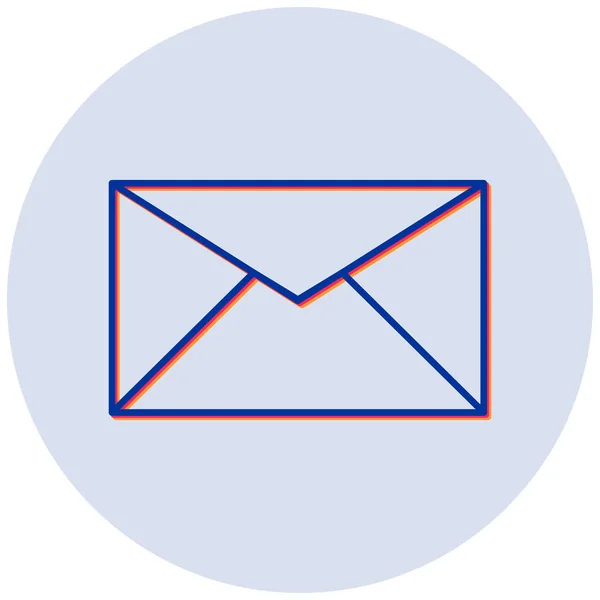 Illustration Vectorielle Icône Plate Enveloppe — Image vectorielle