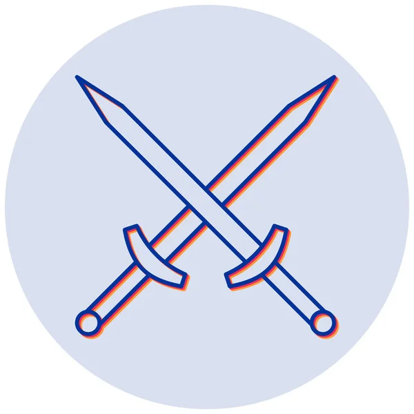 剑的矢量图解现代图标 — 图库矢量图片
