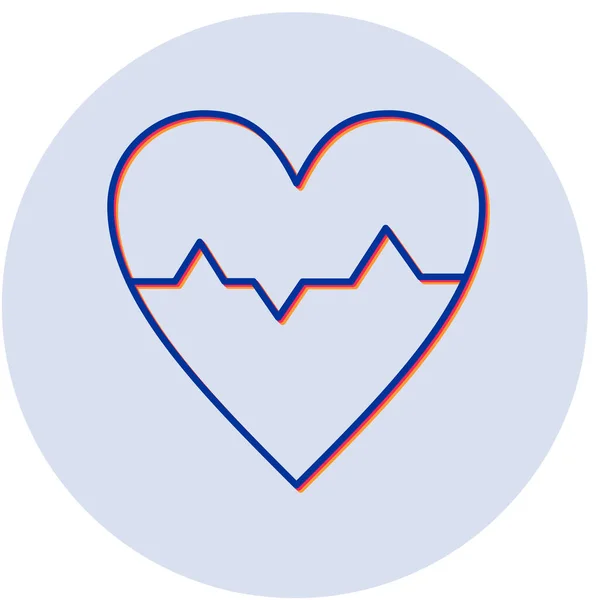 Icono Del Corazón Vector Ilustración — Vector de stock