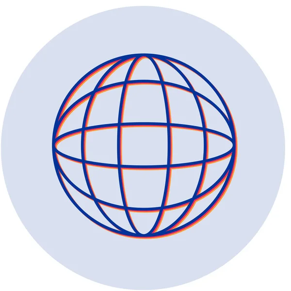 Globalnej Sieci Ikona Ilustracji Wektorowych — Wektor stockowy
