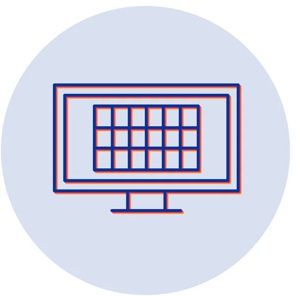 Icona Dello Schermo Del Computer Illustrazione Vettoriale — Vettoriale Stock