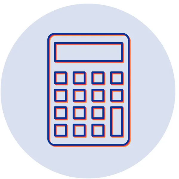 Calculator Icoon Vector Illustratie — Stockvector