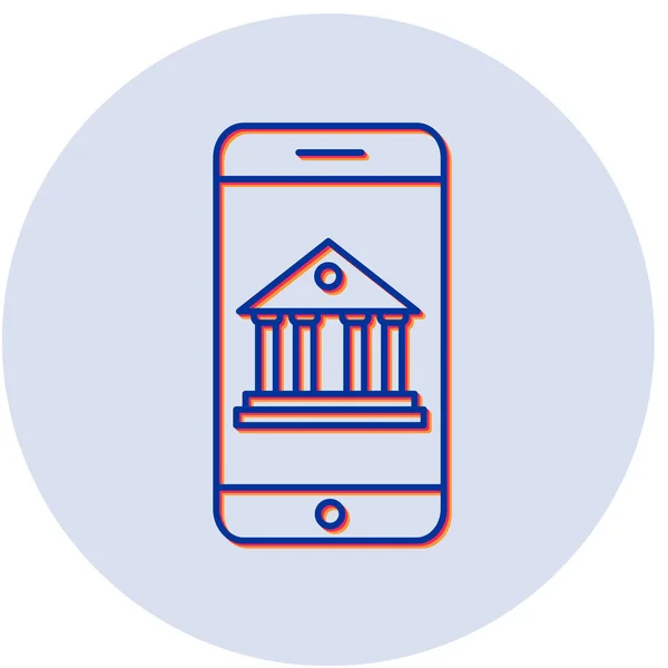 Mobile Banking Ikone Vektor Illustration — Stockvektor